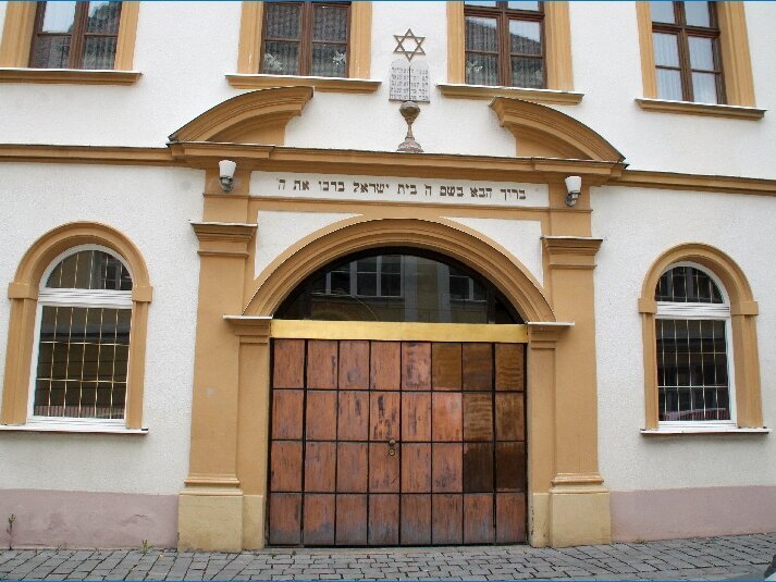 Eingang der Synagoge Amberg 