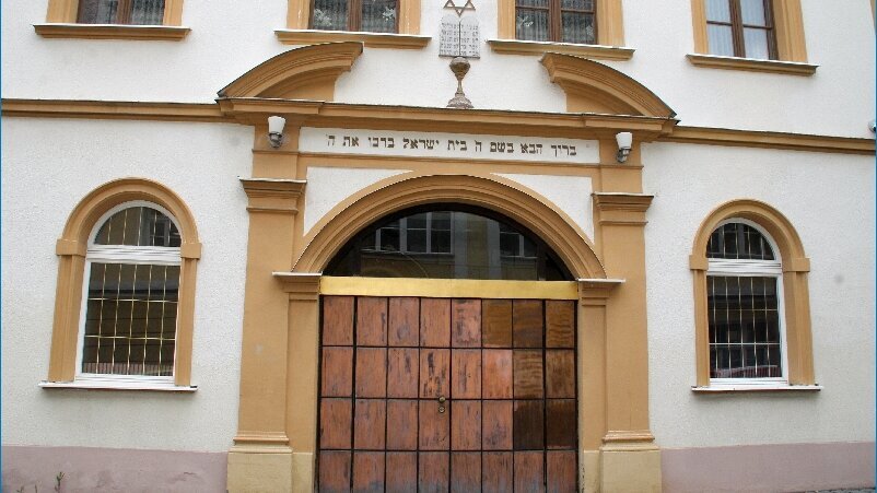 Eingang der Synagoge Amberg 