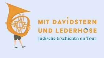 Mit Davidstren und Lederhose